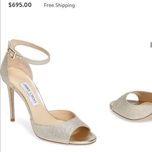 Jimmy Choos Annie 85 Platinum Ice